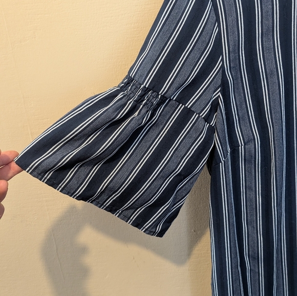 Banana Republic Striped Mini Dress in Dark Blue and White - Picture 3 of 4